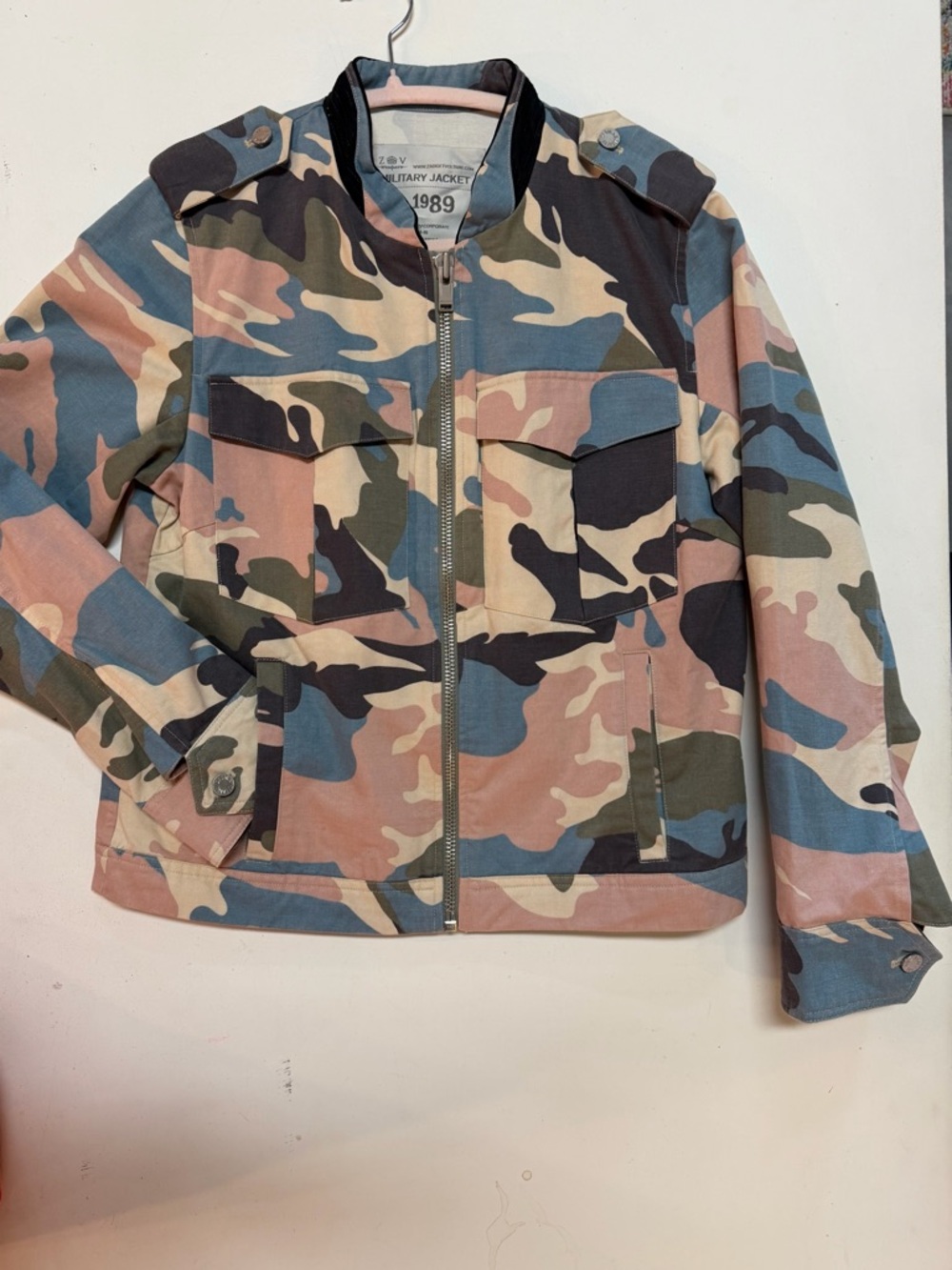 Zadig & Voltaire women’s Camo Bomber Jacket - Pink, Blue, Olive, Black